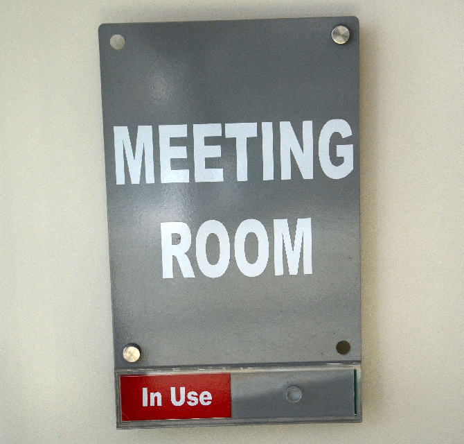 Interior Signage For Metal Sign Meeting